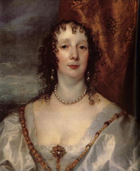 Anthony Van Dyck Details of Anna Dalkeith,Countess of Morton, and Lady Anna Kirk oil painting picture